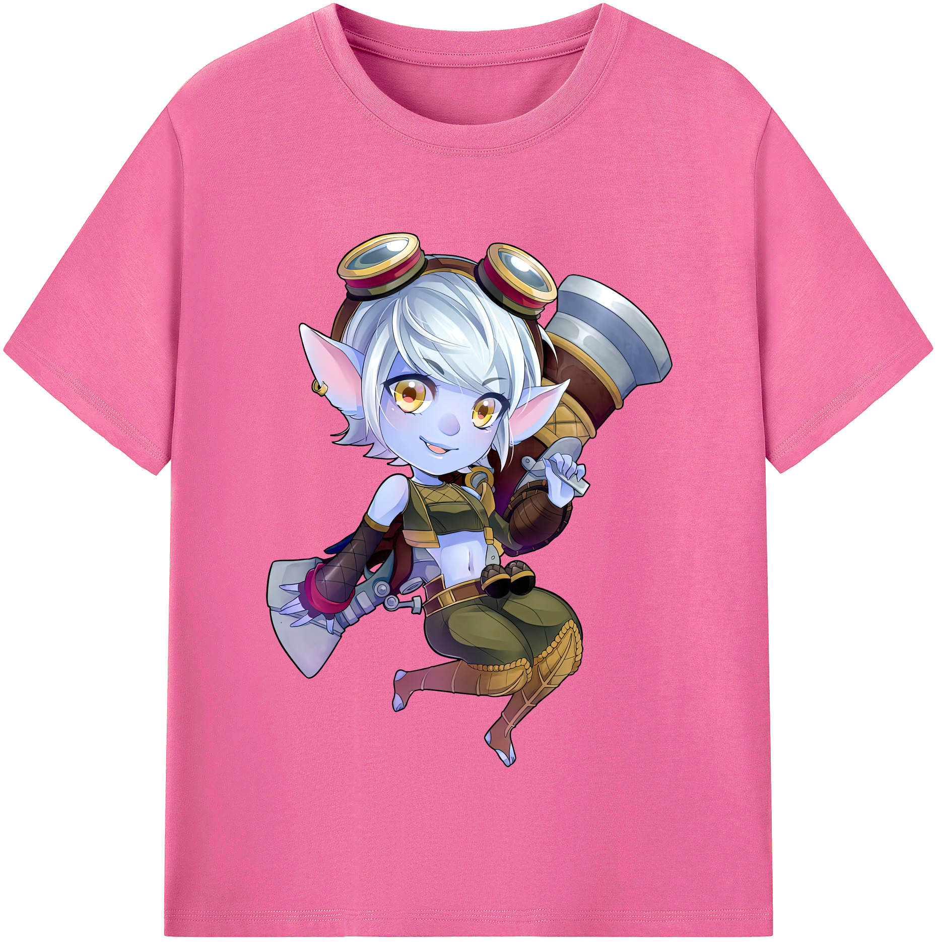 （画像用） リーグ・オブ・レジェンド League of Legends LOL レディースカジュアルプリントTシャツ（綿100％）